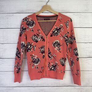 Juicy Couture Coral Floral Cardigan